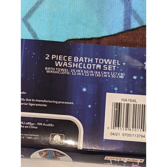 Space Jam Bath Towel and Wash Clothe Set Bugs Bunny Bath Set Shaq - Picture 5 of 5